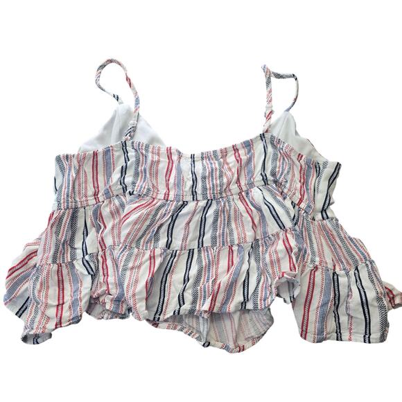 Striped Ruffle Tank Top - Picture 2 of 4